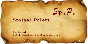 Szolgai Polett névjegykártya